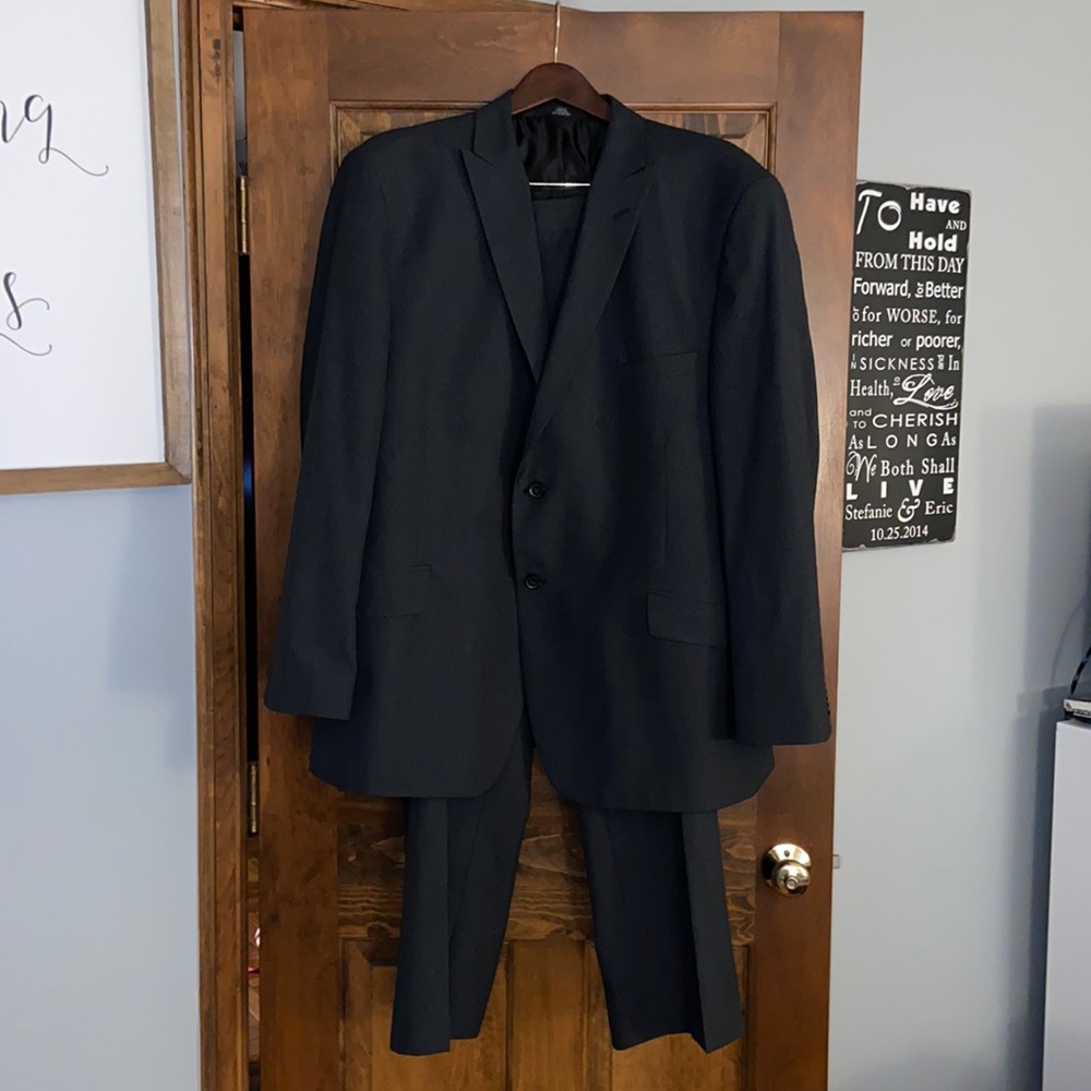 Men’s Haggar Suit- coat size 50R pants size 40x30